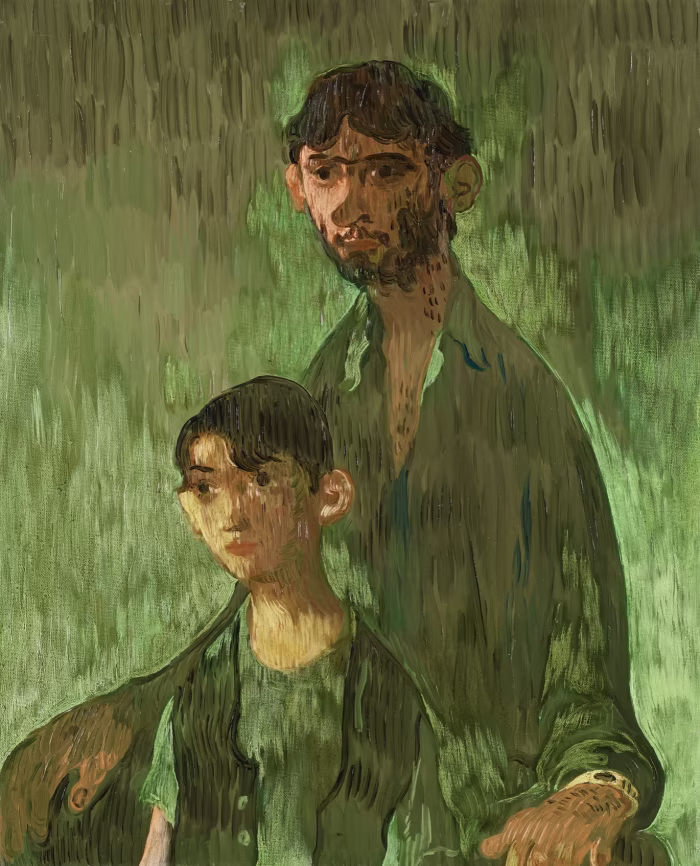 Daddy and Boy, 2022 © Salman Toor, courtesy of the artist and Luhring Augustine, New York. Photograph: Farzad Owrang