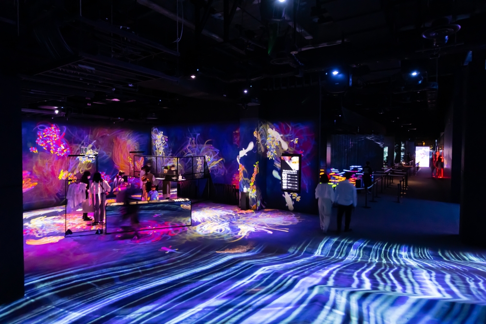 Digital Arts being exhibited at TeamLab Borderless, augmented reality and virtual reality themed museum where visitor can be a part of arts